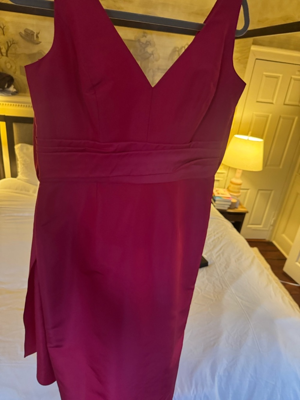 Carolina Herrera Hot Pink Backless Gown with Oversized Bow - Picture 5 of 7